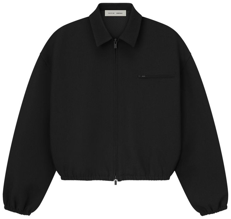 Fear of God Essentials Bonded Canvas Jacket Jet Black