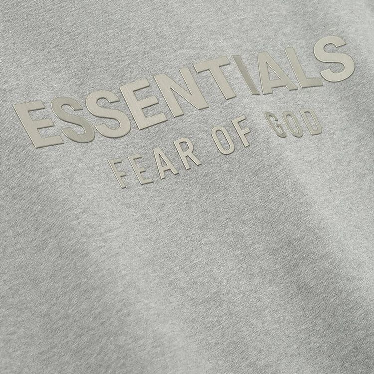 Fear of God Essentials Classic Fleece Zip Up Hoodie Concrete Heather