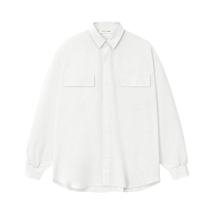 Fear of God Essentials Oxford Shirt Cloud White