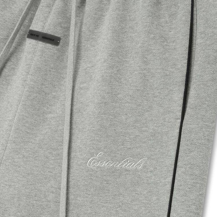 Fear of God Essentials Relaxed Fleece Sweatpant With Piping Concrete HeatherBlack