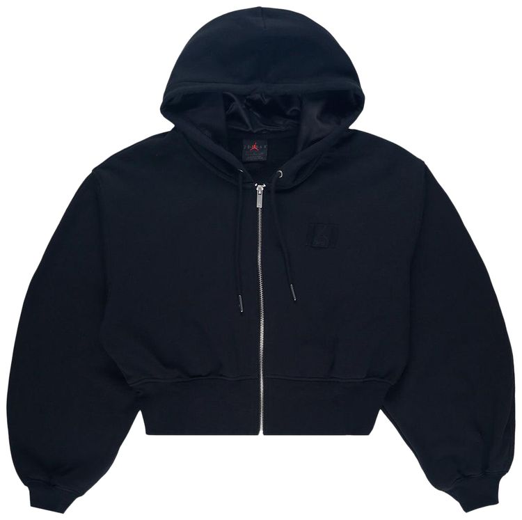Air Jordan Zip Up Mod Crop Hoodie BlackDark Smoke Grey