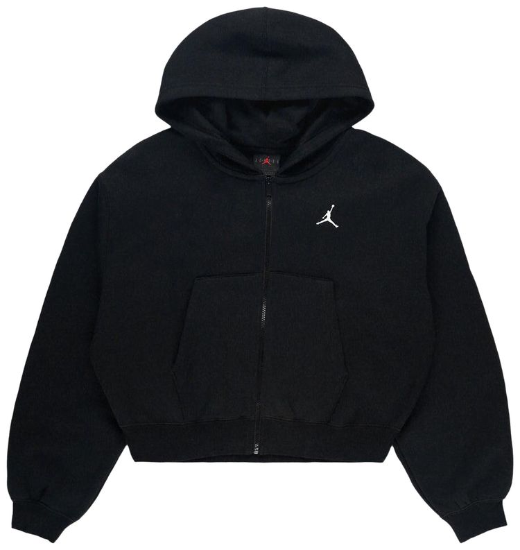 Air Jordan Brooklyn Crop Hoodie BlackWhite