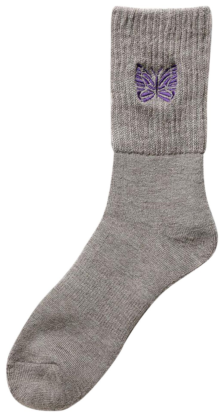 Needles Merino Wool Rib Socks Grey