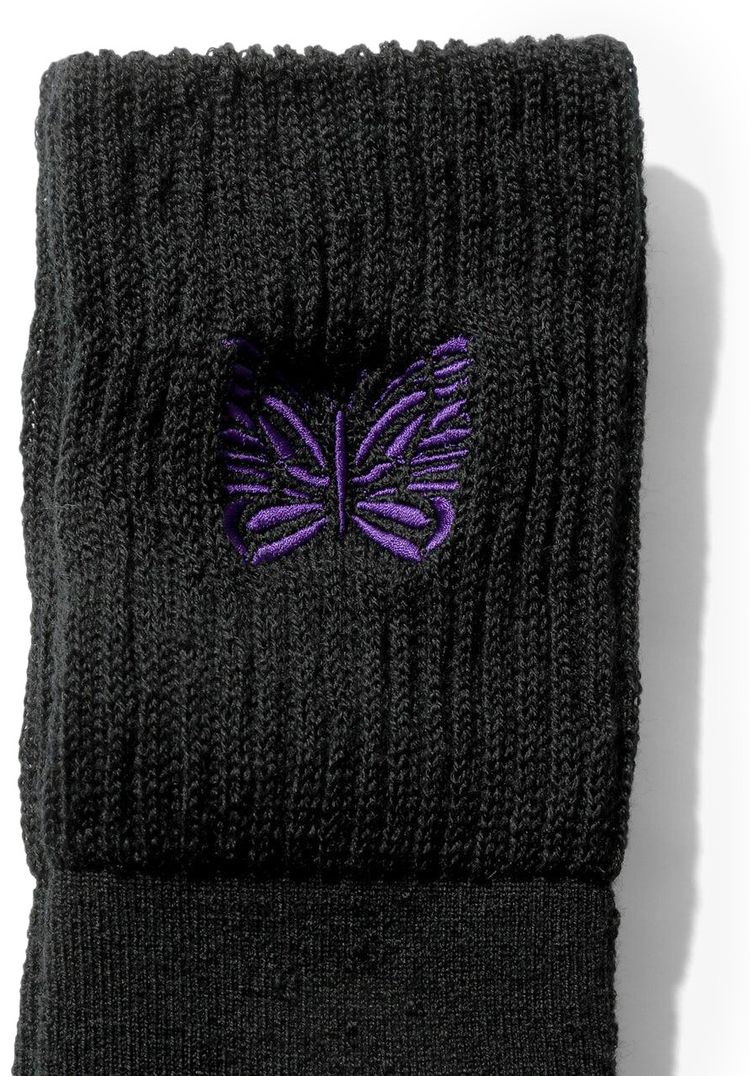 Needles Merino Wool Rib Socks Black