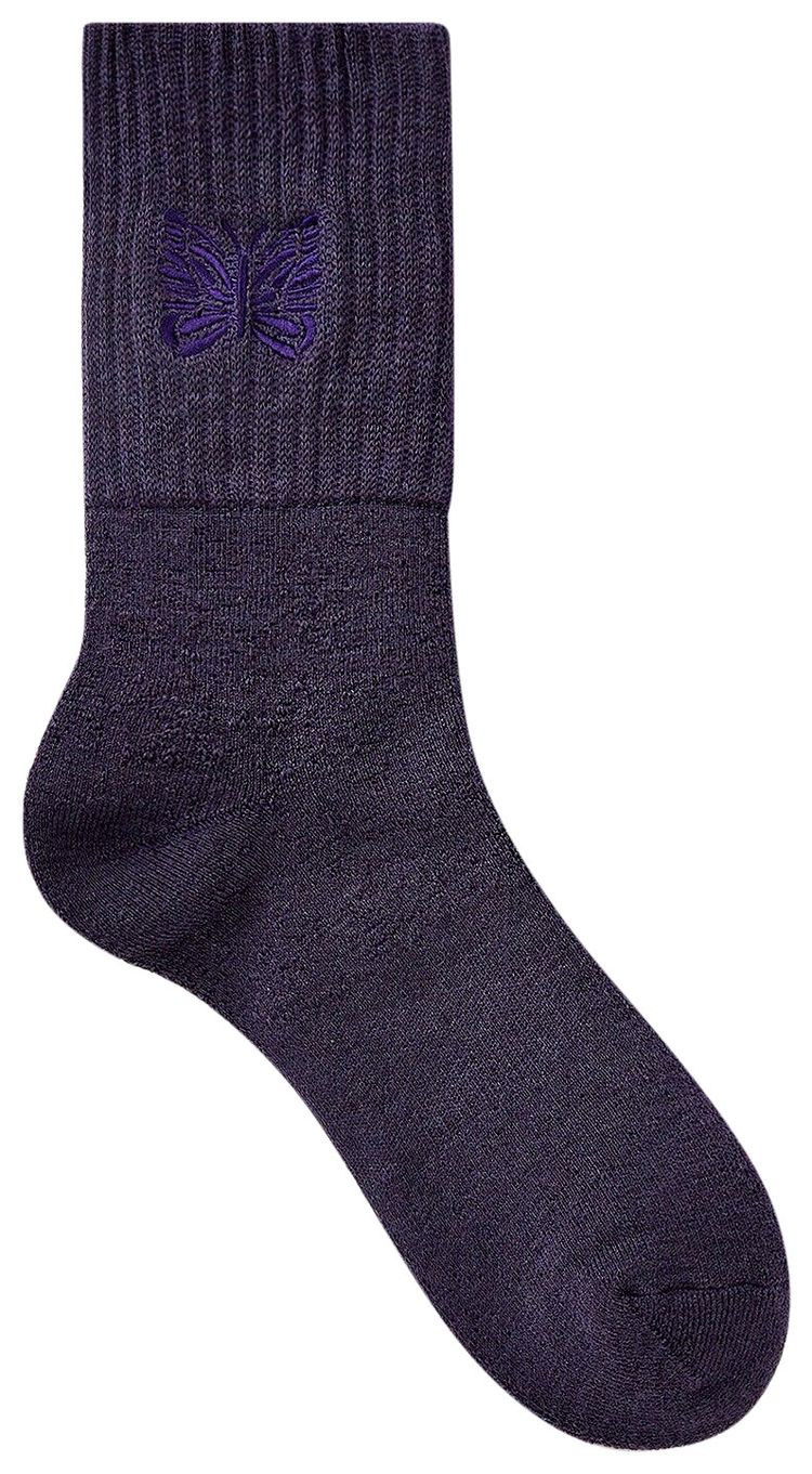 Needles Merino Wool Rib Socks Purple