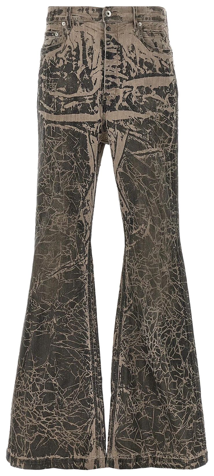 Rick Owens DRKSHDW Bolan Bootcut Black Washed Foil