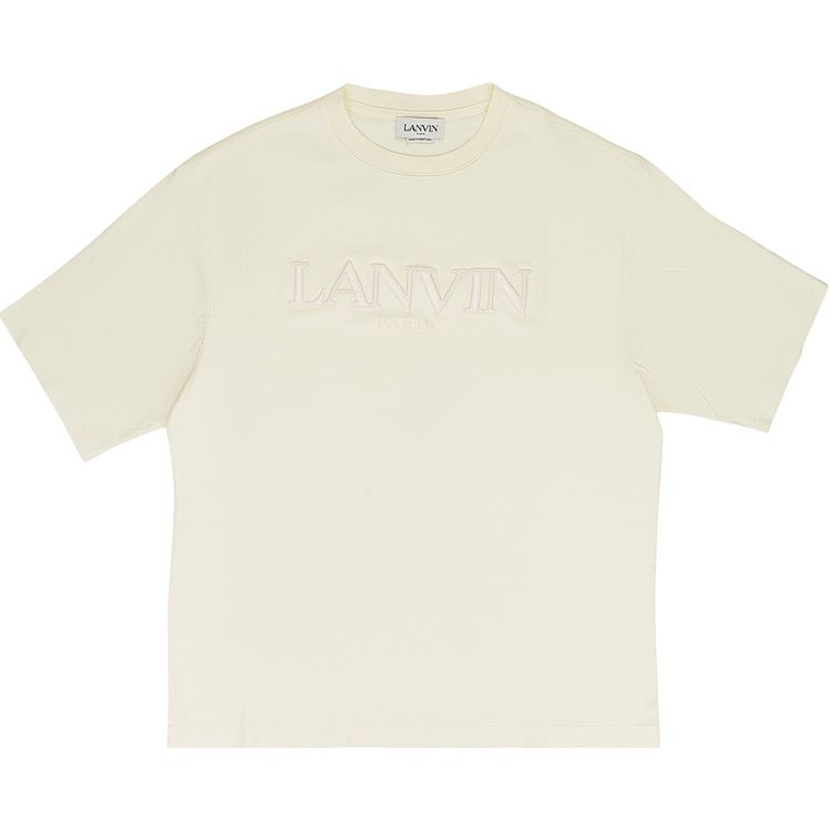 Lanvin Paris Embroidered T Shirt Milk