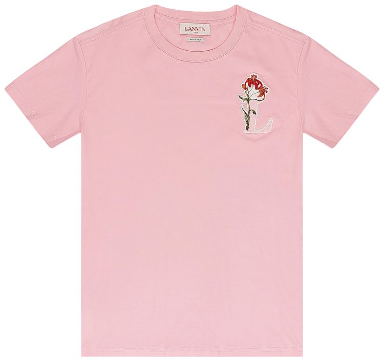 Lanvin Classic Printed T Shirt Rose