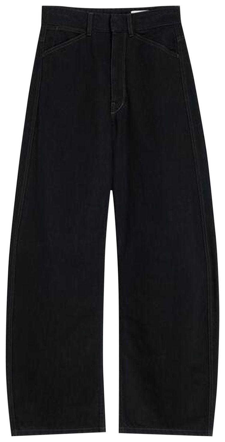 Lemaire High Waisted Curved Pants Black