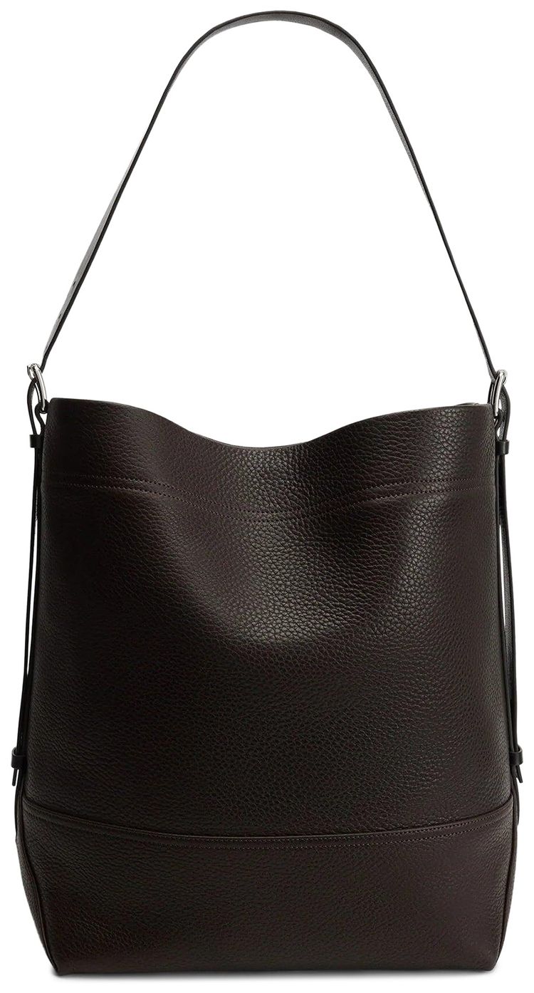 Lemaire Belted Tote Bag Dark Chocolate