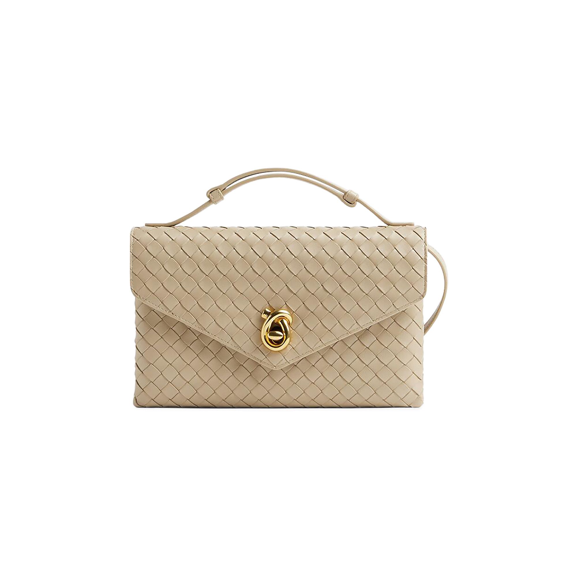 Buy Bottega Veneta Knot Lock Bag 'Ecru/Muse Brass' - 817191 V08Z0
