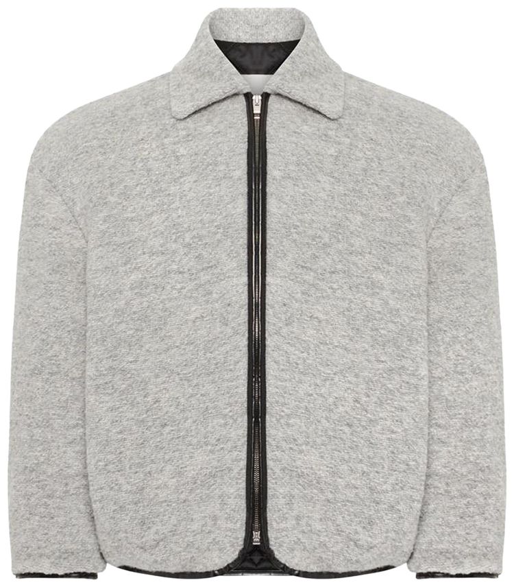 JW Anderson Contrast Trim Casual Jacket Light Grey Melange