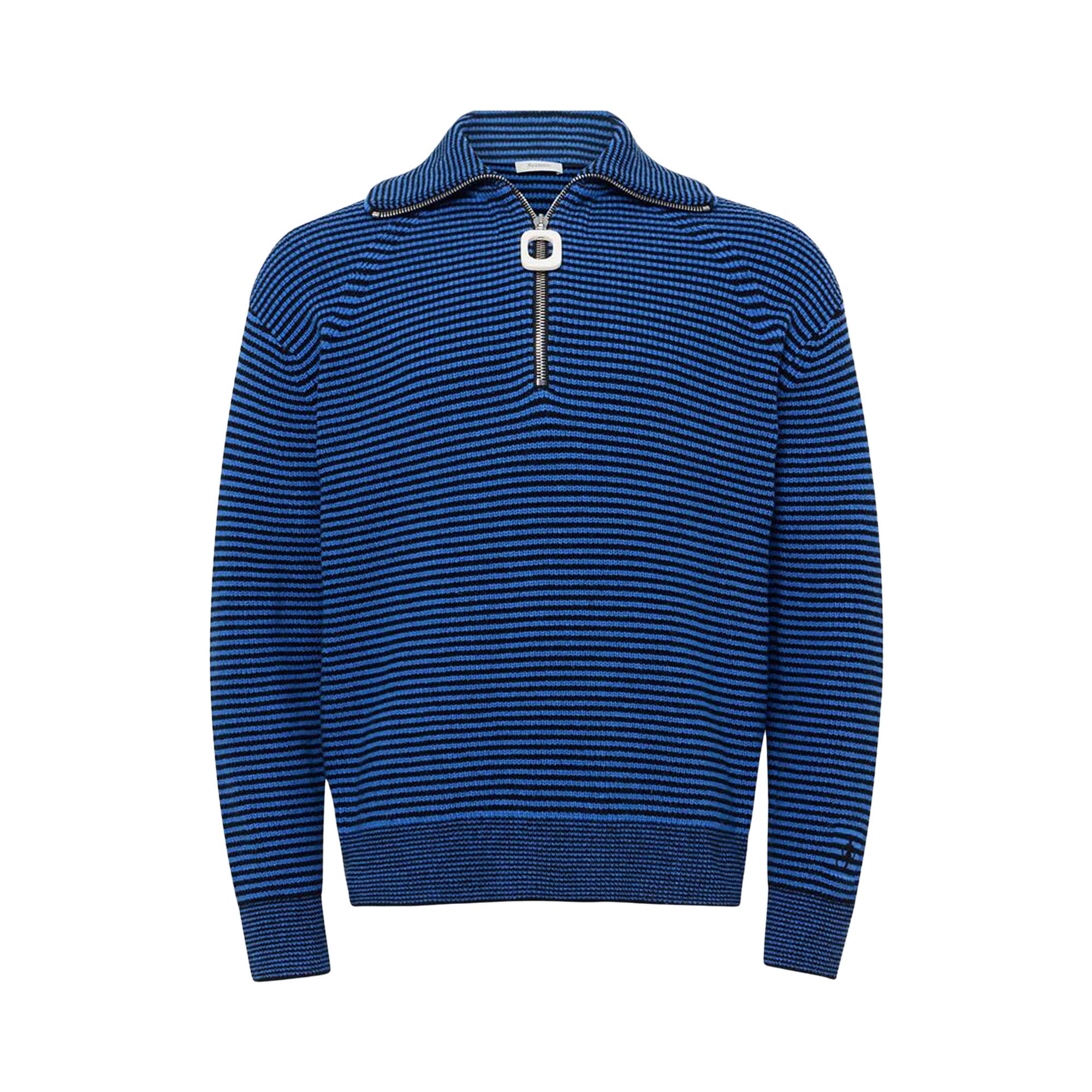 Buy JW Anderson Half Zip Jumper 'Blue/Black' - KW1285 YN0408 843