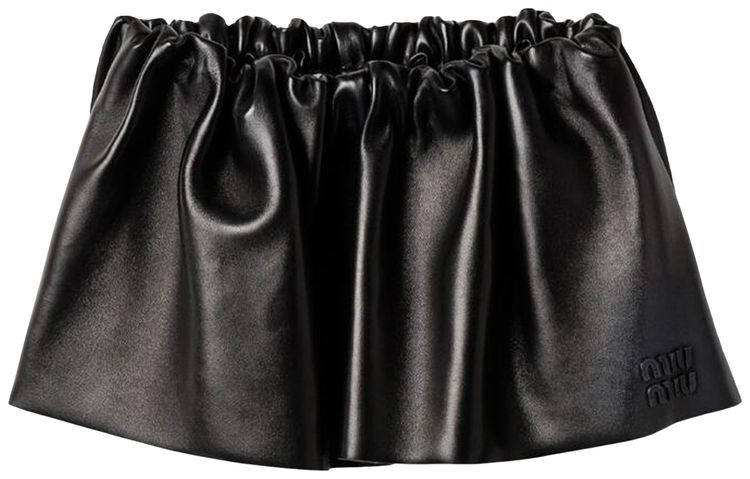 Miu Miu Plonge Mini Skirt Nero