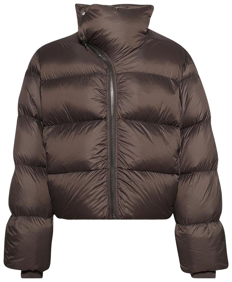 Rick Owens Woven Down Jacket Dark Dust