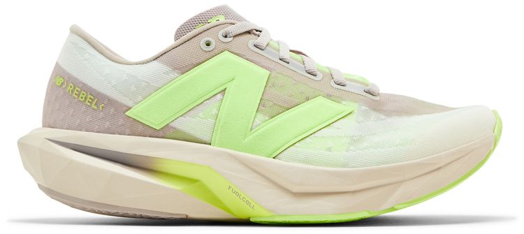 New Balance Wmns FuelCell Rebel v4 Moonrock Bleached Lime Glo