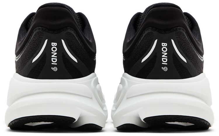 HOKA Bondi 9 2E Wide Black White