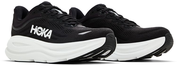 HOKA Bondi 9 2E Wide Black White
