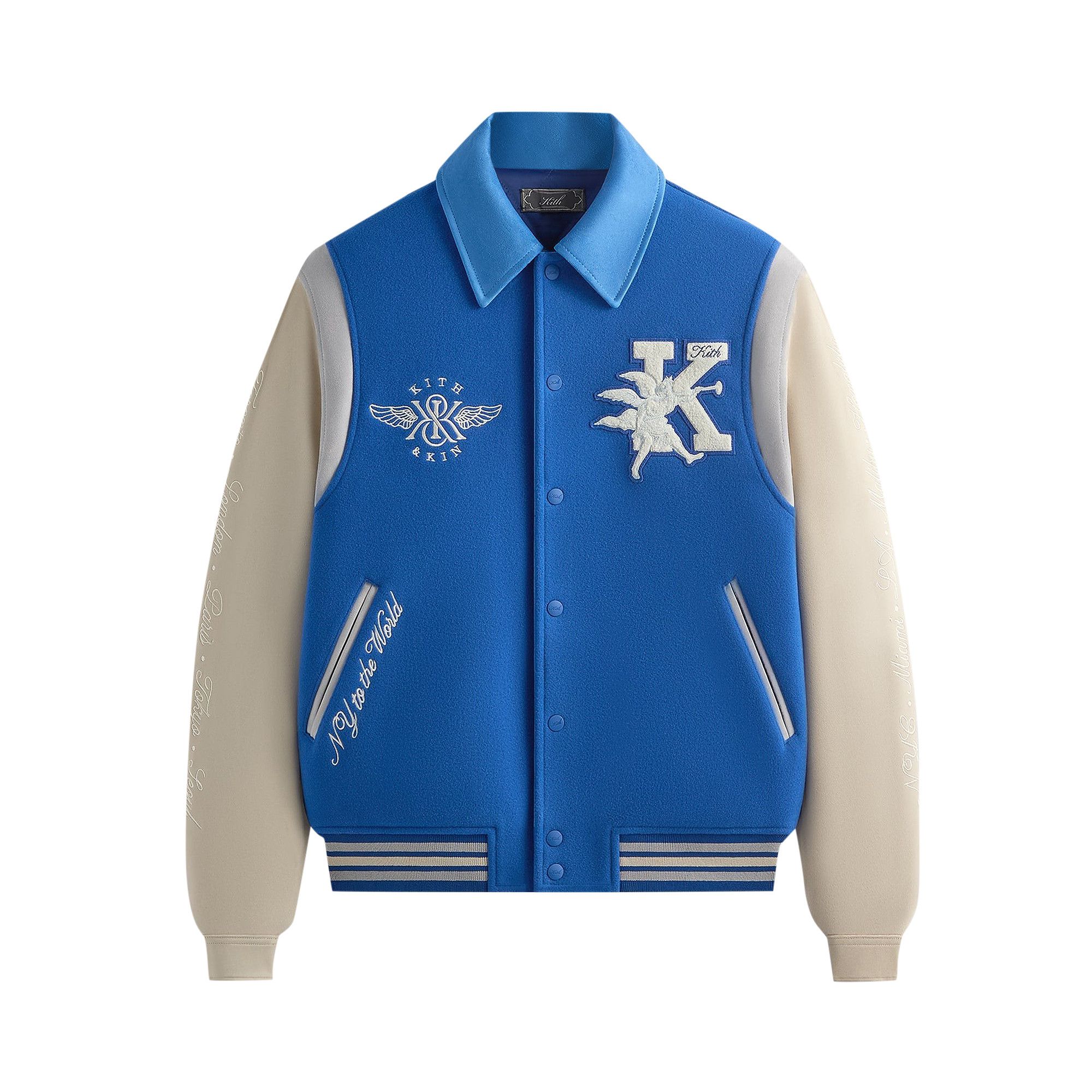 MATCH@専用　22FW KITH WOOL VARSITY JACKET Buy Kith Wool & Microsuede Varsity Jacket 'Cyclone' - KHM010843