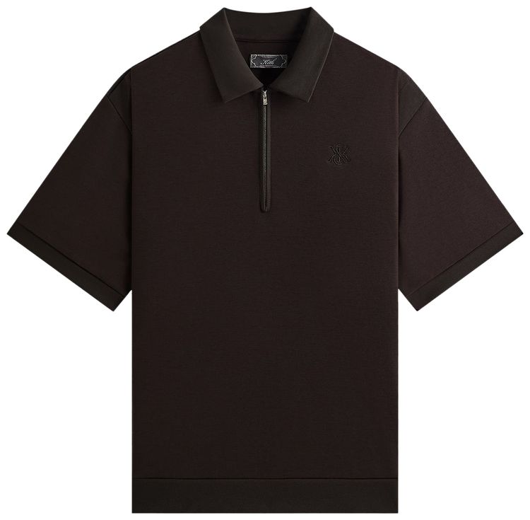 Kith Zip Front Performance Knit Ethan Polo Kindling