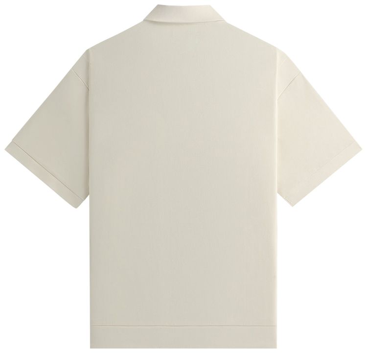 Kith Zip Front Performance Knit Ethan Polo Sandrift