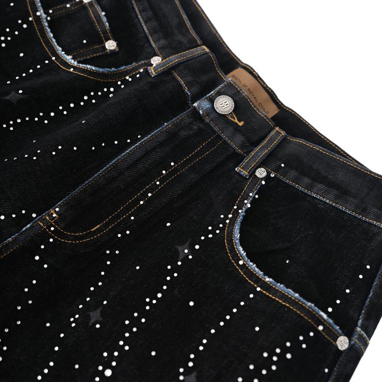 Birth Of Royal Child 20K Starlight Denim Short Black