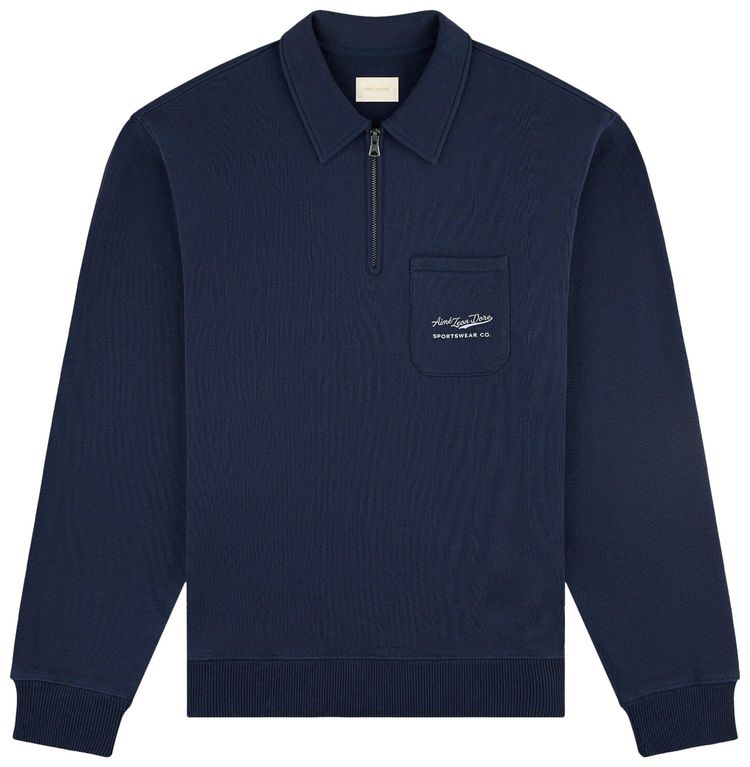 Aime Leon Dore Aime Sportswear Quarter Zip Pullover Navy Blazer