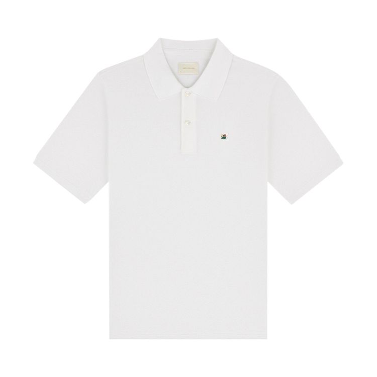 Aime Leon Dore Crest Pique Polo Bright White