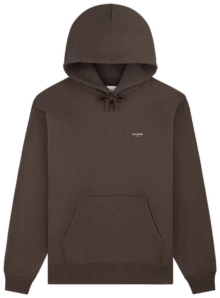 Aime Leon Dore Micro Logo Hoodie Coffee Bean