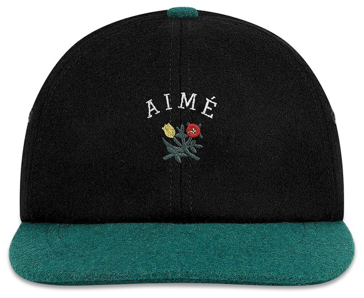 Aime Leon Dore Wool Colorblock Crest Hat Jet Black