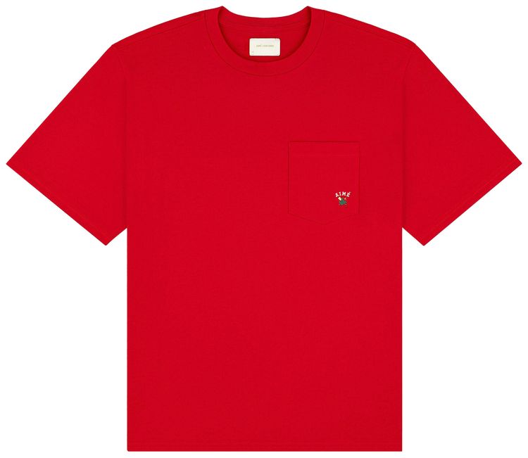 Aime Leon Dore Queens Crest Pocket Tee Equestrian Red
