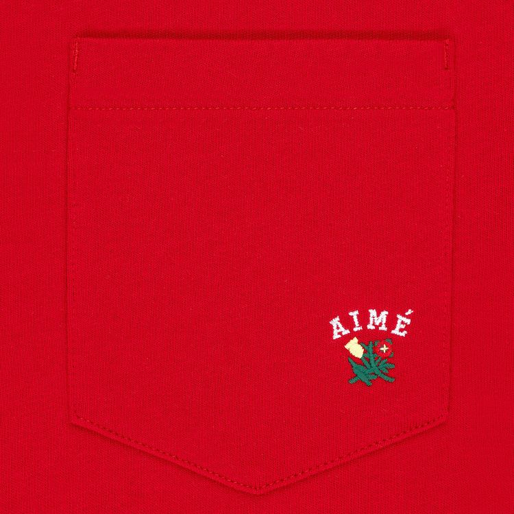 Aime Leon Dore Queens Crest Pocket Tee Equestrian Red