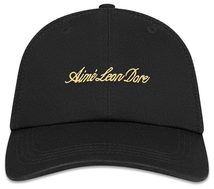 Aime Leon Dore Washed Script Hat Jet Black