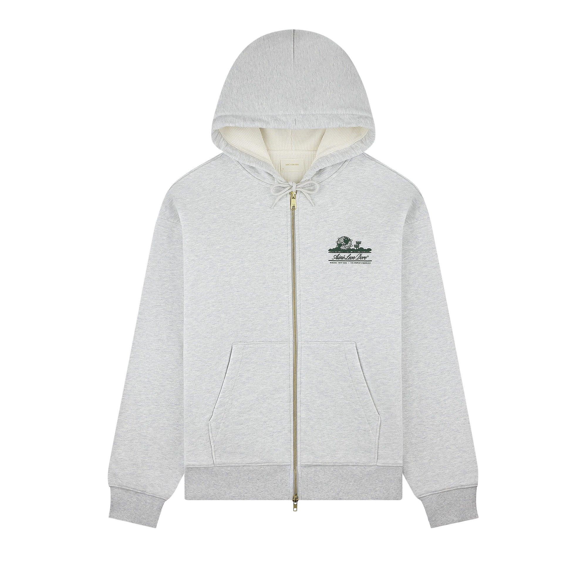 Buy Aimé Leon Dore Unisphere Waffle Lined Full-Zip Hoodie 'Silver