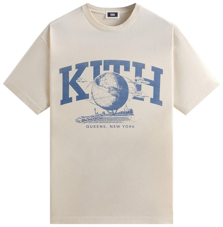 Kith  Kin Queens Unisphere Vintage Tee Sandrift