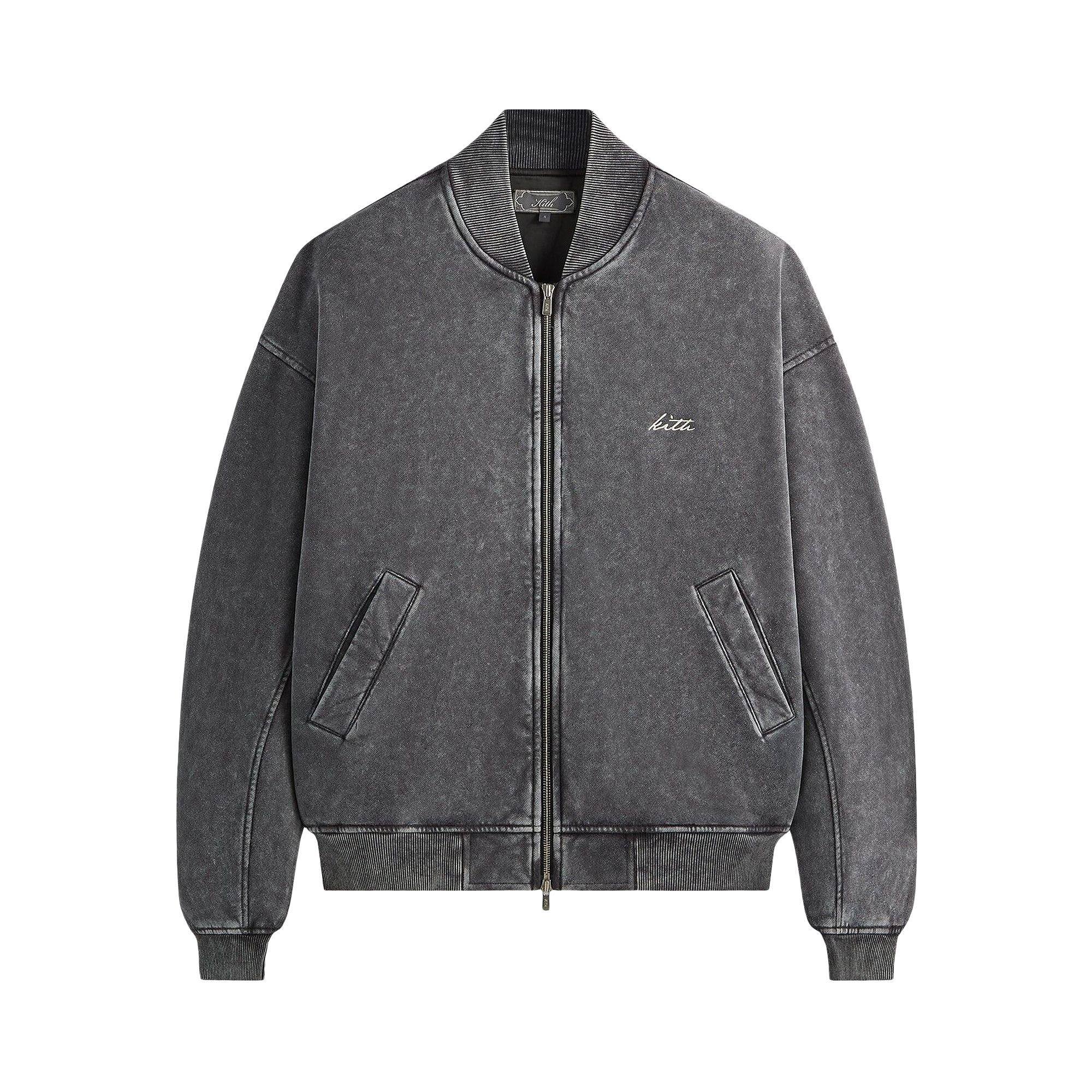 Buy Kith Antique Wash Avery Bomber Jacket 'Black' - KHM010941 001