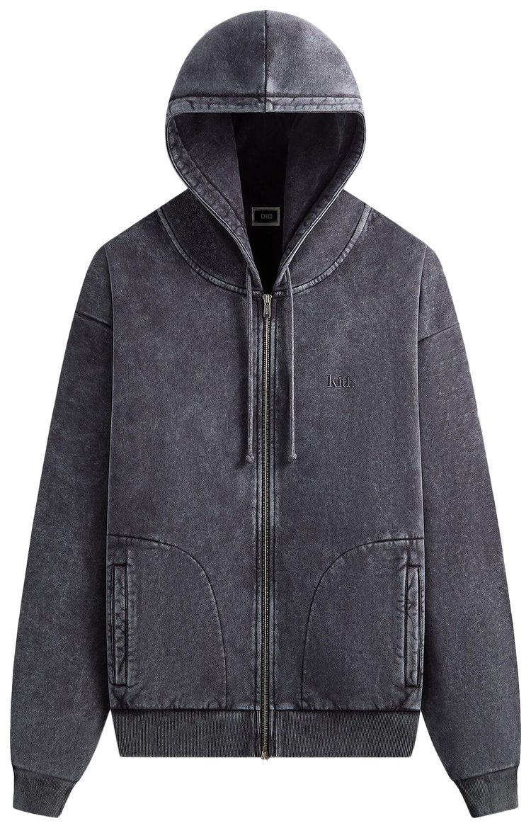 Buy Kith Antique Wash Full Zip Nelson Hoodie 