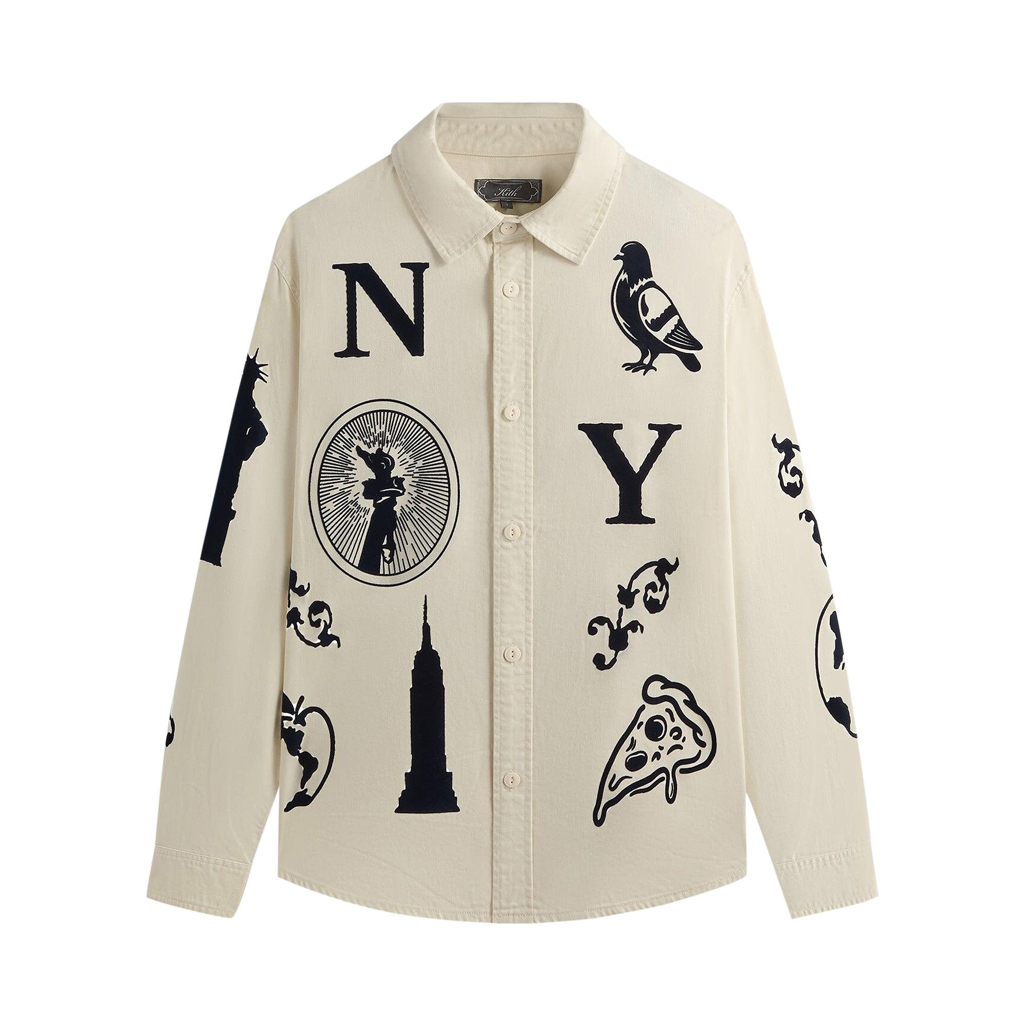 Buy Kith Artisanal Ny Graphic Apollo Shirt 'Sandrift' - KHM033250