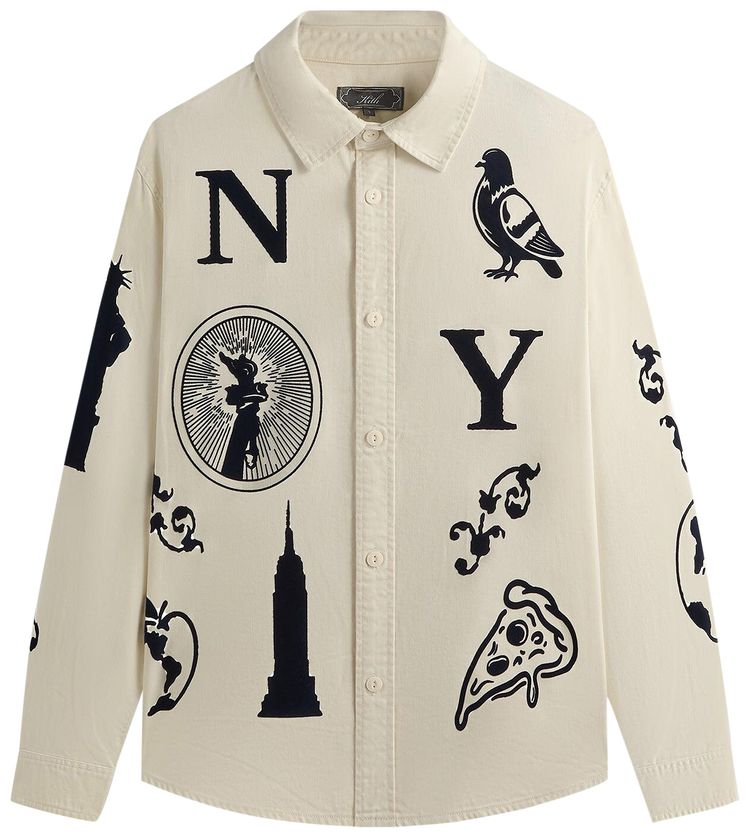 Kith Artisanal Ny Graphic Apollo Shirt Sandrift