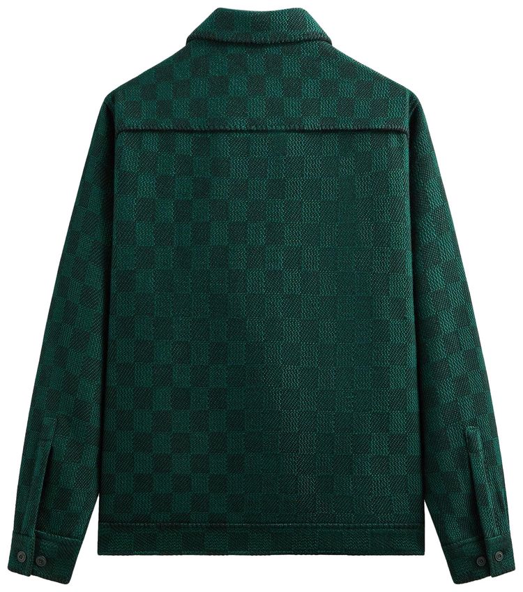 Kith Check Boucle Boxy Collared Overshirt Ivy Green