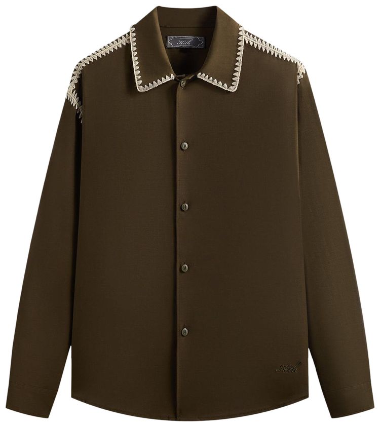 Kith Crochet Detail Apollo Shirt Moss