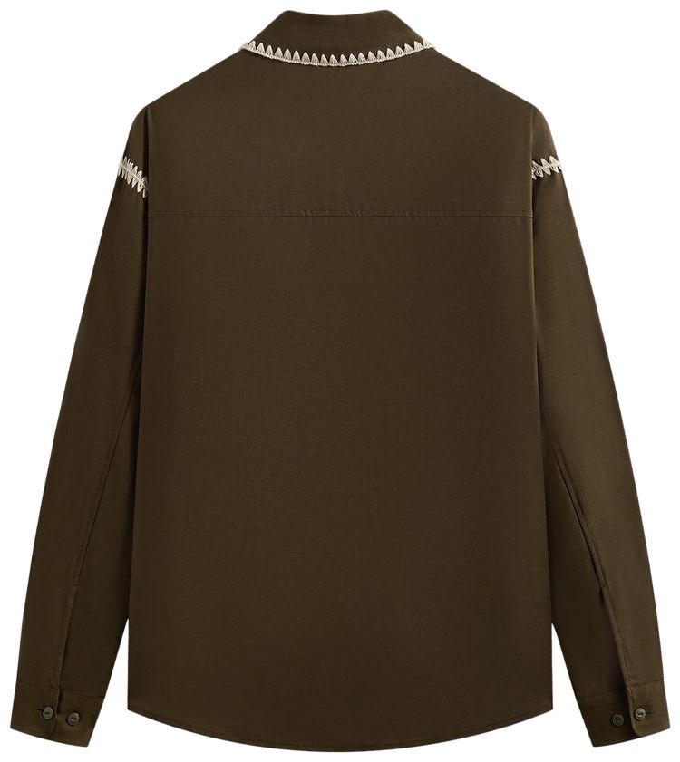 Kith Crochet Detail Apollo Shirt Moss