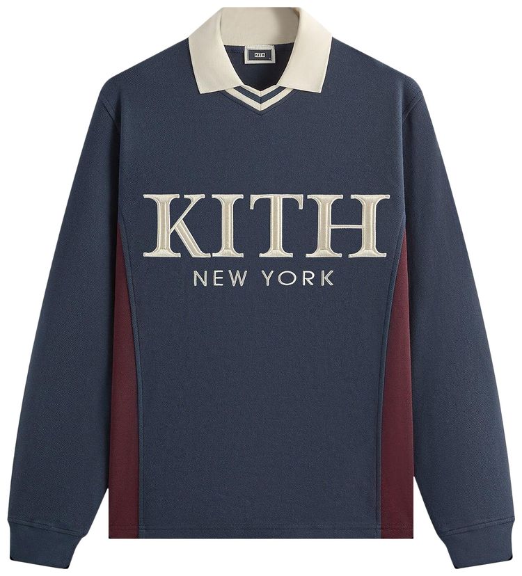 Kith Pique Long Sleeve Tap Polo Nocturnal