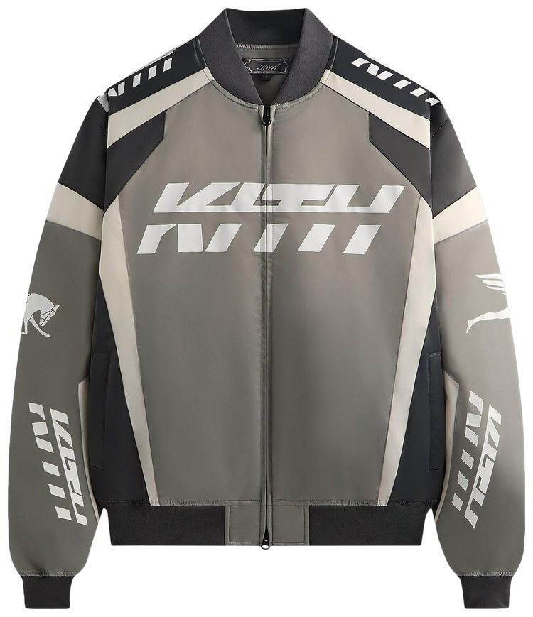 Kith Racing Nylon Bomber Jacket Steel