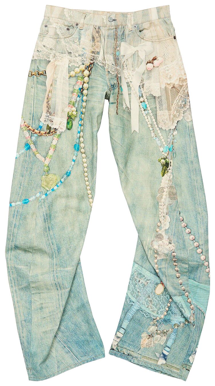 Acne Studios 2006 Relaxed Fit Jeans WhiteGreen