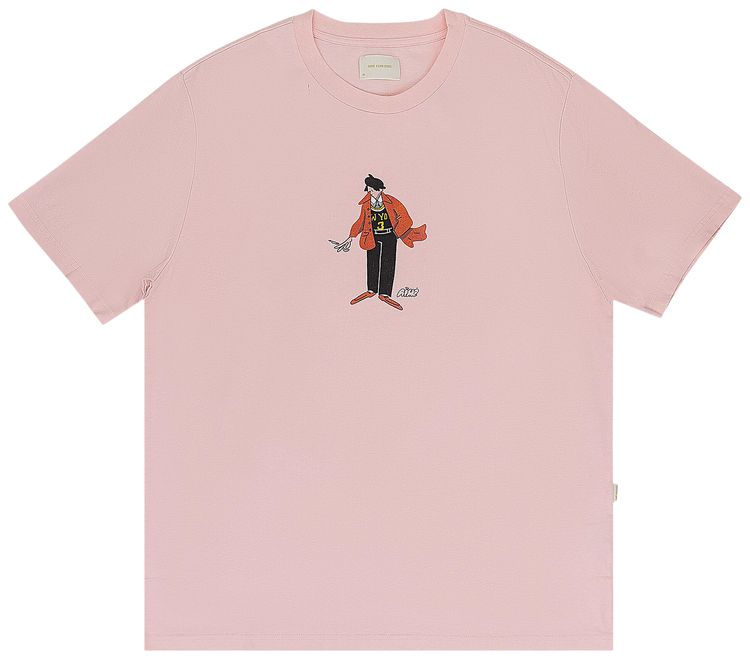 Aime Leon Dore Caricature Graphic T Shirt Rose Quartz
