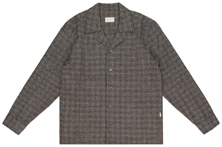 Aime Leon Dore Jacquard Collar Button Down Shirt Black White
