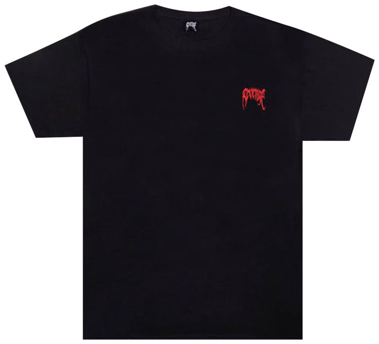 Revenge Basic Embroidery Tee BlackRed