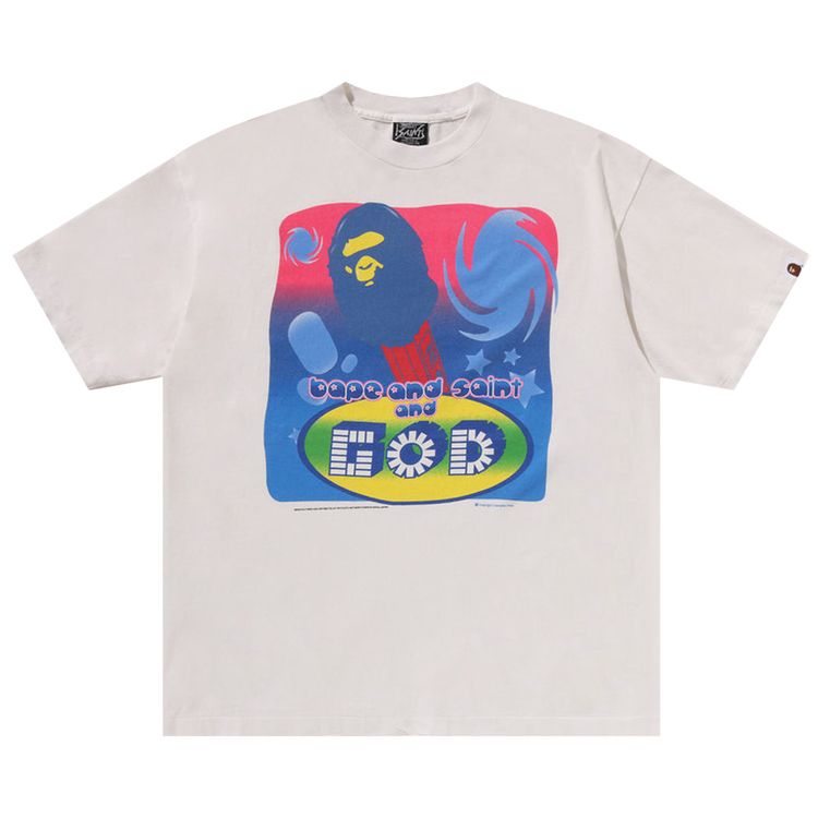 BAPE x SAINT Mxxxxxx God Tee Mens White