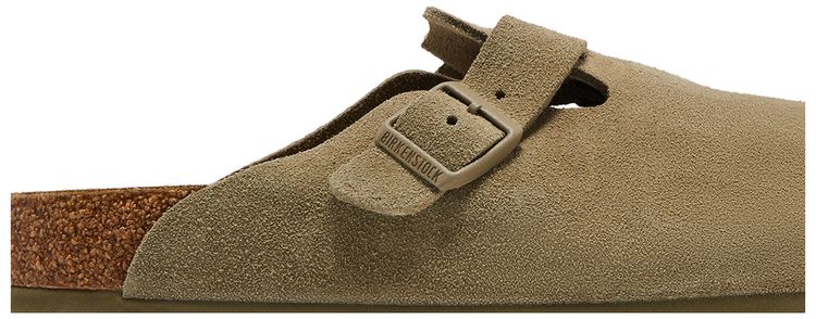Birkenstock Boston Suede Leather Faded Khaki
